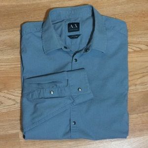 Armani Exchange - Men’s Gray Button Slim Fit (L)
